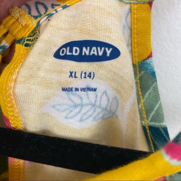 Old Navy Girls Tropical Floral Short Romper SZ XL - Picture 6 of 6